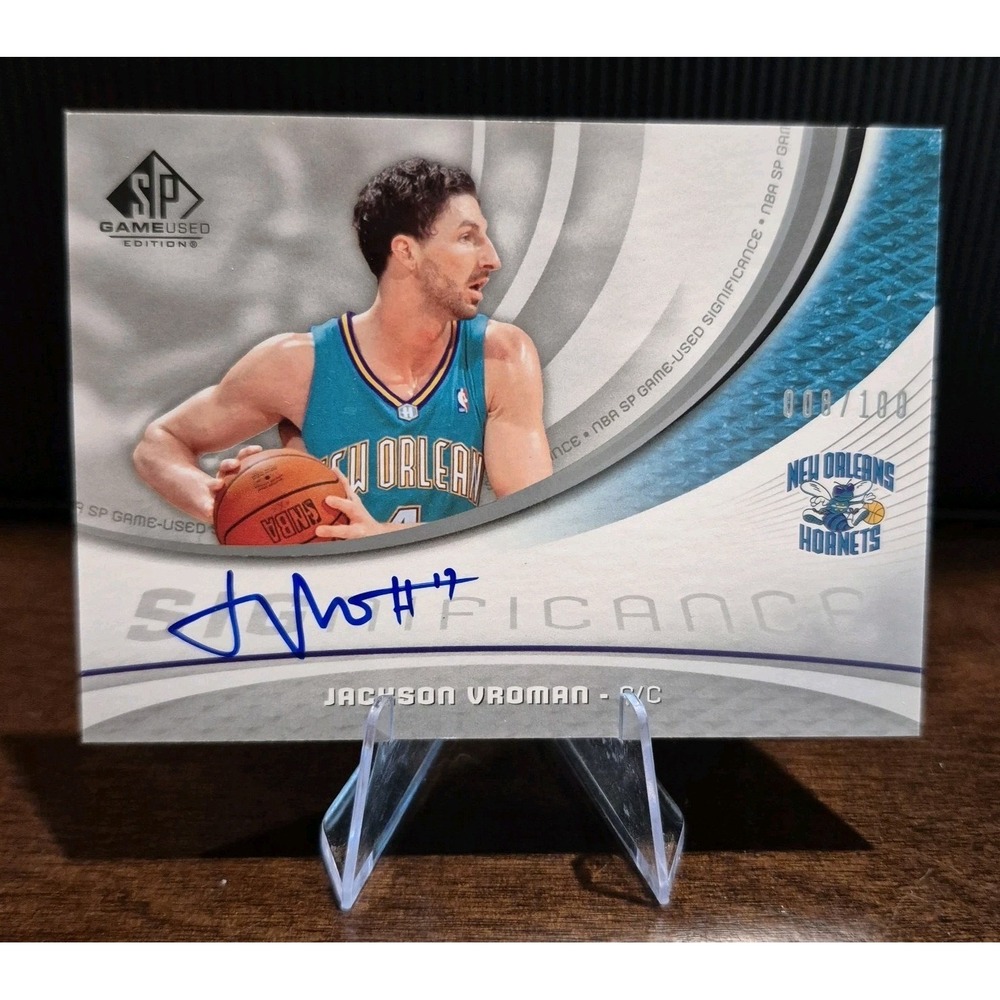 2005 SP Game Used Edition Jackson Vroman #SIG-JV Signficance Auto /100‎ Hornets